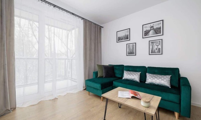 Bytkow Apartment | Inviting Apartment with Balcony in Green Katowice