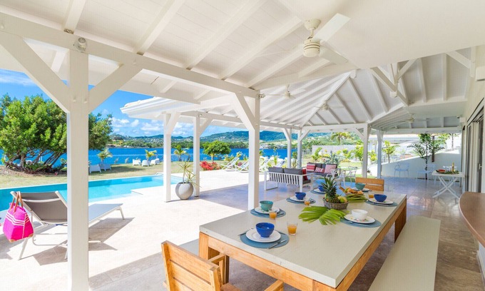 Le Vauclin Villa | Elegant Céladon Villa with Pool and Spectacular Sea View