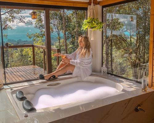 Bom Retiro Ski Chalet | Romantic Cabana Retreat with Hot Tub and Scenic Trails