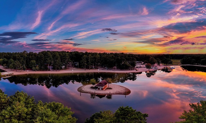 East Wareham RV Rental | Cabin #3 - Cozy 2 Bedroom in Cape Cod Maple Park Campground