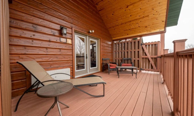 Isle Resort | Cabin 8 Our Romantic Suite offers a jetted tub and views of Mille Lacs lake