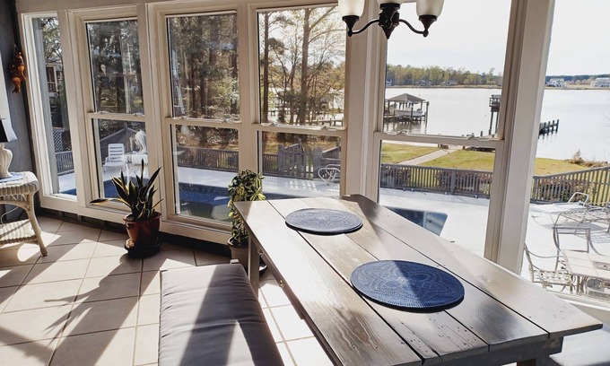 Bath House | Serene Cabin on the Creek with Private Pool & Pier
