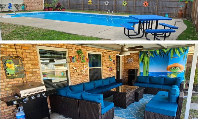 Lake Charles House | Enchanting Cajun Oasis Retreat with Pool, Near Casinos