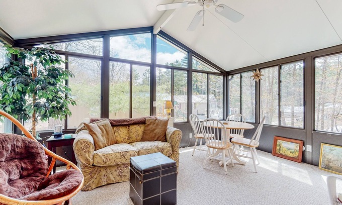 East Wakefield House | Dog-Friendly Lake View Escape with Firepit & Patio