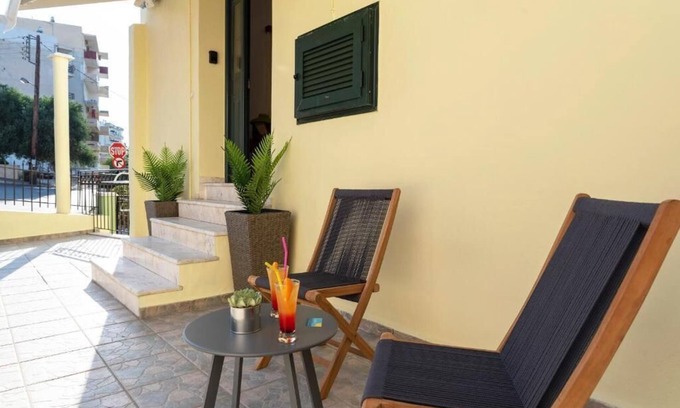 Halepa Apartment | Cozy Camara Studio A with Oceanfront Views & Spa Access