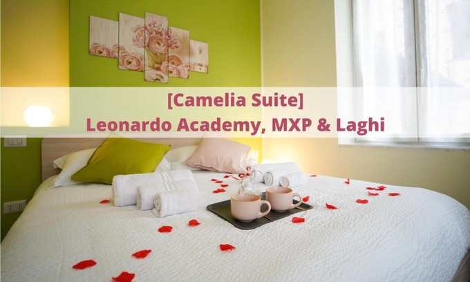Sesto Calende Apartment | Relaxing Camelia Suite near Leonardo Academy & Beautiful Lakes