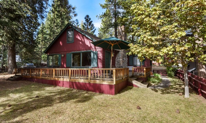 Kings Beach Cabin | Pet-Friendly Camp Brassie: Steps from the Beach & Golfing