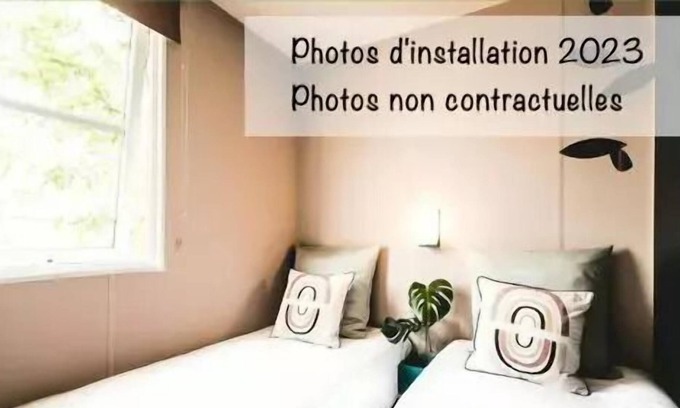 Peigney House | Relax at Camping de la Liez: Air-Conditioned Mobile Home
