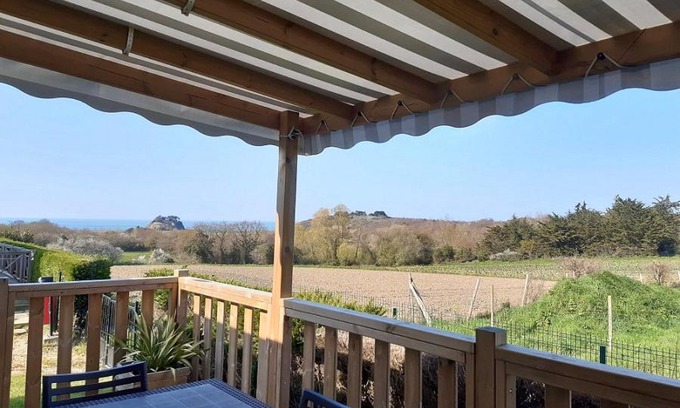 Saint-Coulomb Other | Discover Camping Duguesclin: Oceanfront Retreat with Hot Tub
