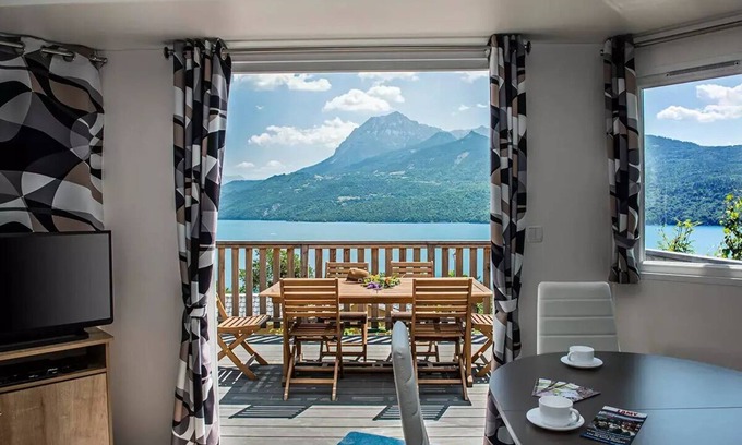 Chorges Ski Chalet | Perfect Family Retreat at Camping l'Ecrin du Lac: Spa & More