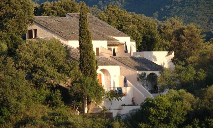 Patrimonio Apartment | Elegant Campo d'elge: Family-Friendly with Pool & Hot Tub