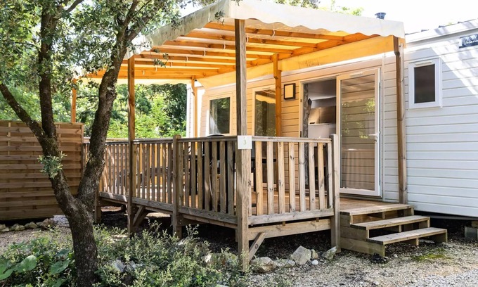 Barjac House | Campsite La Buissière * - Mobil home Comfort XL SPA - 2 bedrooms 4 people