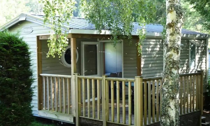 Champagnac-le-Vieux House | Cozy Mobile Home at Campsite La Chanterelle - Perfect for Families