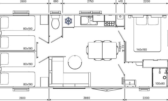 Cadenet House | Campsite Le Val de Durance * - Mobile home Comfort 4 rooms 6 people air-conditioned
