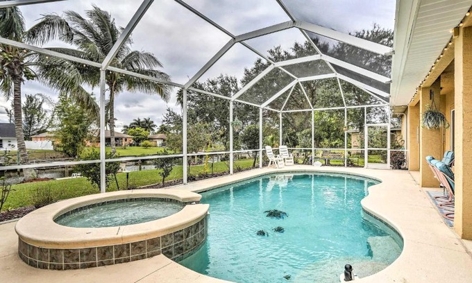 Caloosahatchee House | Canalfront Cape Coral Home with Private Dock & Pool Access