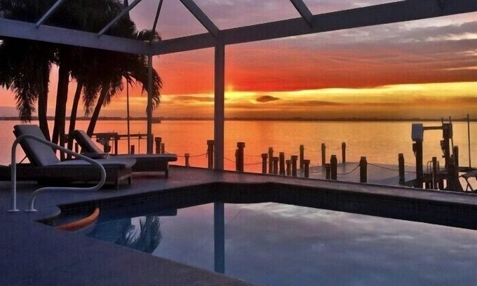 Caloosahatchee House | Beachfront Escape: Private Pool & Spa with Ocean Views