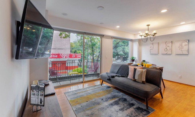 Anahuac Condo | Trendy Capitalia: Gym, Spa & Pet-Friendly Comfort Awaits