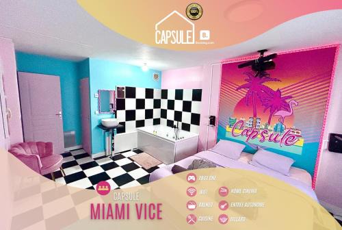 Lievin Apartment | Experience Capsule Miami Vice: Fun Amenities & Relaxing Spa