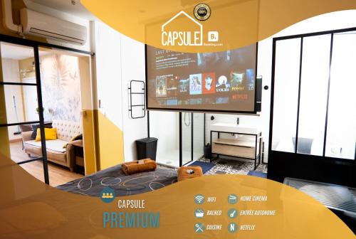 Valenciennes Apartment | Relaxing Capsule Premium with Spa & Home Cinema Experience