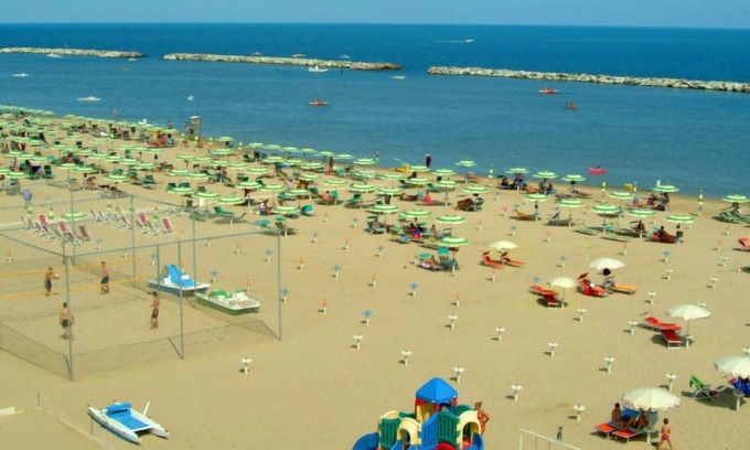 Viserba Apartment | Oceanfront Carioca by Interhome: Pet Friendly & Spa Access