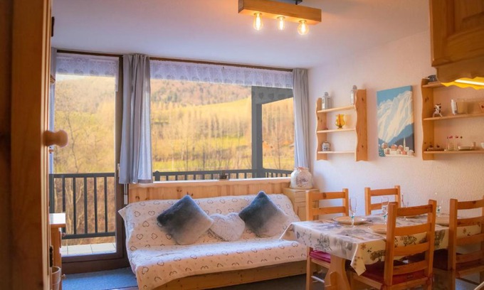 Aillon-le-Jerune Apartment | Inviting Le Rossane with Balcony and Scenic Views