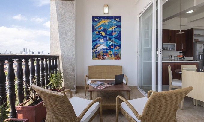 Castillogrande Apartment | Colonial Oasis in Cartagena: Pet-Friendly with Spa Access