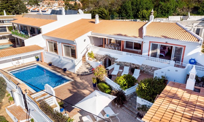 Praia da Luz Villa | Beachfront Villa Casa Bom Porto with Pool & Ocean Views