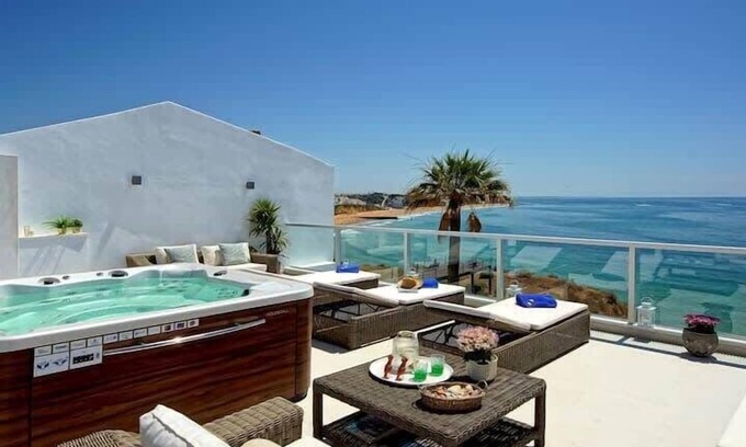 Peneco Beach Villa | Casa Chanel: Oceanfront Retreat with Rooftop Spa & Jacuzzi