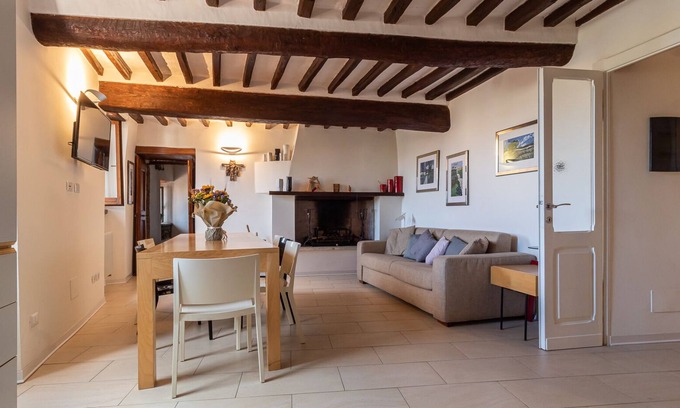 Montecchio Apartment | Casa del Castello: Cozy Flat with Scenic Village View
