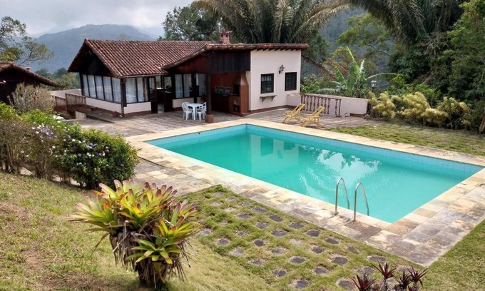 Petropolis House | Elegant Casa dos Pellicanos: 4-Star Retreat with Pool & Hot Tub