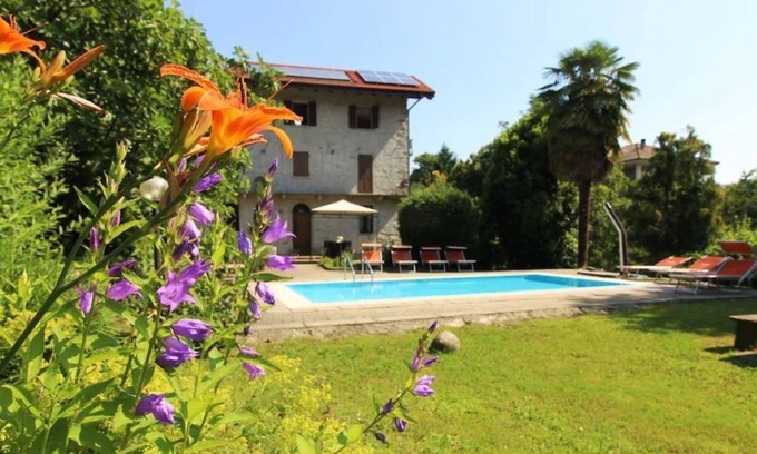 Vacciago Apartment | Discover Casa Frey at Lake Orta: Garden & Pool Oasis
