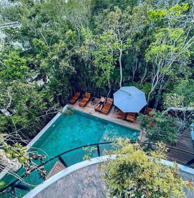Ek Balam Village House | Relax at Casa Hela TH 7: Family-Friendly with Pool & Kitchen