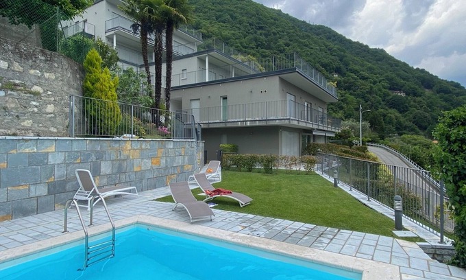 Argegno Apartment | Modern 2-Bedroom Retreat with Pool and Lake Views