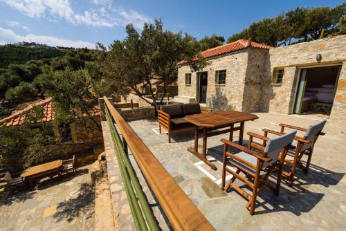 Alonnisos Old Town Ski Chalet | Exceptional Casa Milos Stone Chalets with Ocean Views