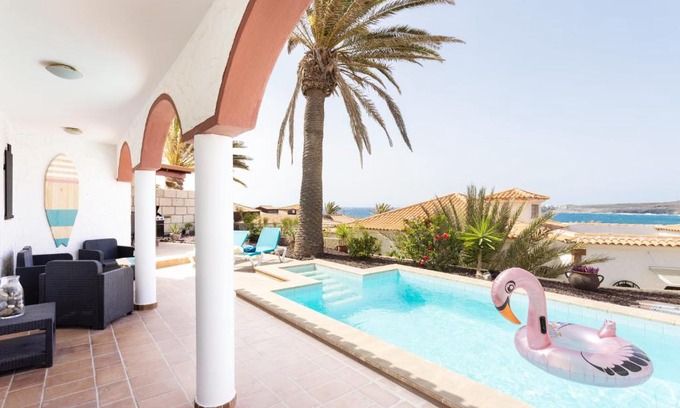 Poris de Abona Villa | Casa Platano: Ocean View Retreat with Private Pool & Garden