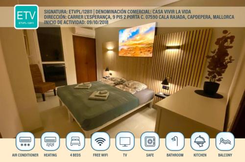 Es Pelats Apartment | Relax at Vivir La Vida: Oceanfront Bliss & Eco-Friendly Stay