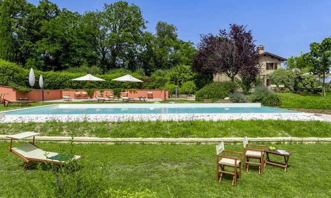 Monteciccardo House | Relaxing Casale Belvedere: Private Pool & Family-Friendly