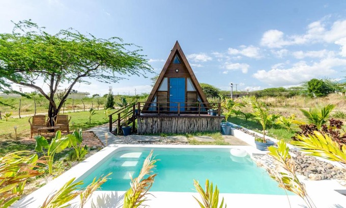 Treasure Beach House | Private Cosy A-Frame Cabin with Pool & Pet-Friendly Perks