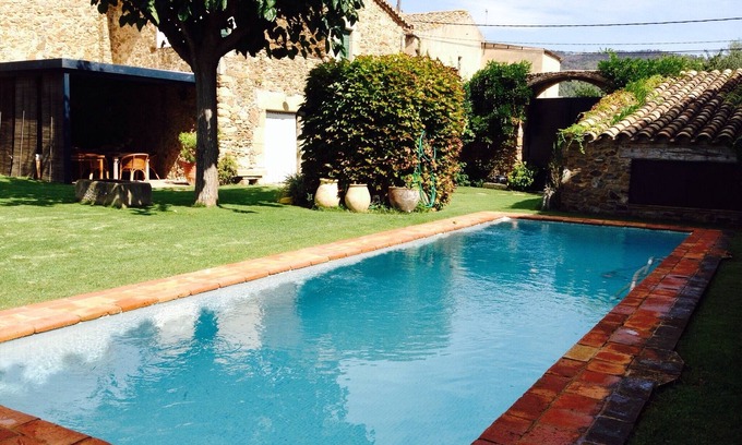 Calonge House | Idyllic Catalan Masia with Oceanfront Pool & Spa