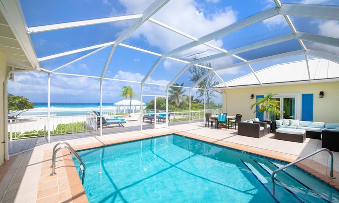 Old Man Bay House | Serene Cayman Sands: Beach Villa with Pool and Guest Cottage