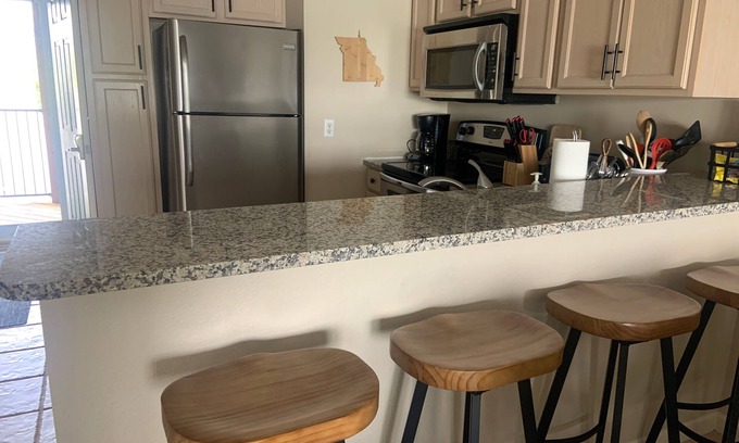Camdenton Condo | Discover Cedar Glen Penthouse Condo with Lake Views & Pool