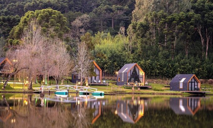 Sao Francisco de Paula Villa | Serene Celeiro Lake Village with Ocean and Lake Views