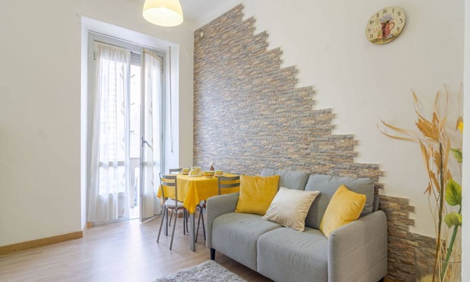 San Paolo Apartment | Bright Sunflower Mini Flat in Vibrant Cenisia Neighborhood