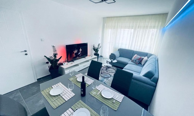 Skopje Region Apartment | Top-Rated Centar Luxe Apartment Steps from Bohemian Street