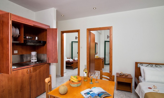 Limenas Chersonisou Apartment | Cozy Apartment Steps from the Sandy Beach with Pool & Spa