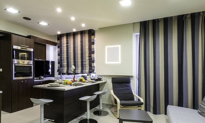 Rhodes Apartment | Cozy Central Rhodes Suite with Child-Friendly Amenities