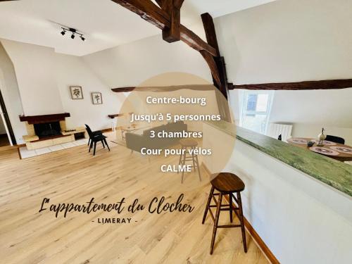 Limeray Apartment | Relaxing Stay with Church Views in Centre-Bourg