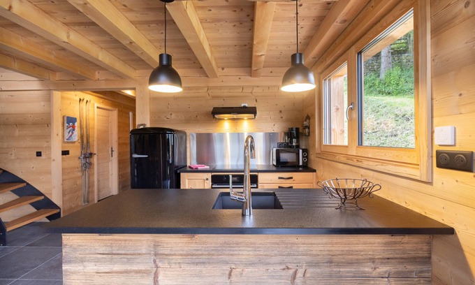 Le Petit-Bornand-les-Glieres Ski Chalet | Elegant Chalet 'Du Rocher' with Mountain Views & Private Terrace
