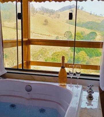 Costas Cabin | Relax at Chalés Recanto na Serra with Inviting Hot Tub