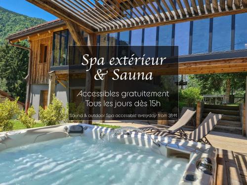 Le Petit-Bornand-les-Glieres Ski Chalet | Relax at Chalet 1703: Oceanfront Spa & Pet-Friendly Retreat